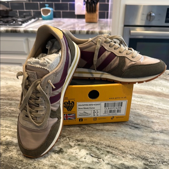 ✨ NEW! Gola Daytona Chute Trainers - Bone Khaki - Size 8 ✨ - Picture 9 of 12